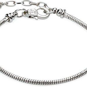 Elegant 5-Piece Jewelry Kit: Silver Snake Chain Bracelets with Strong Closure